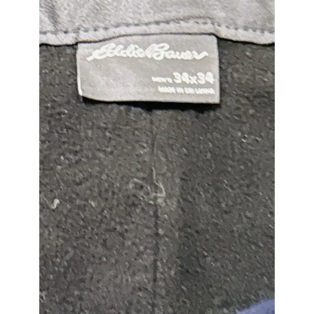 Eddie Bauer Navy Blue Fleece Lined Pants size 34 x 34